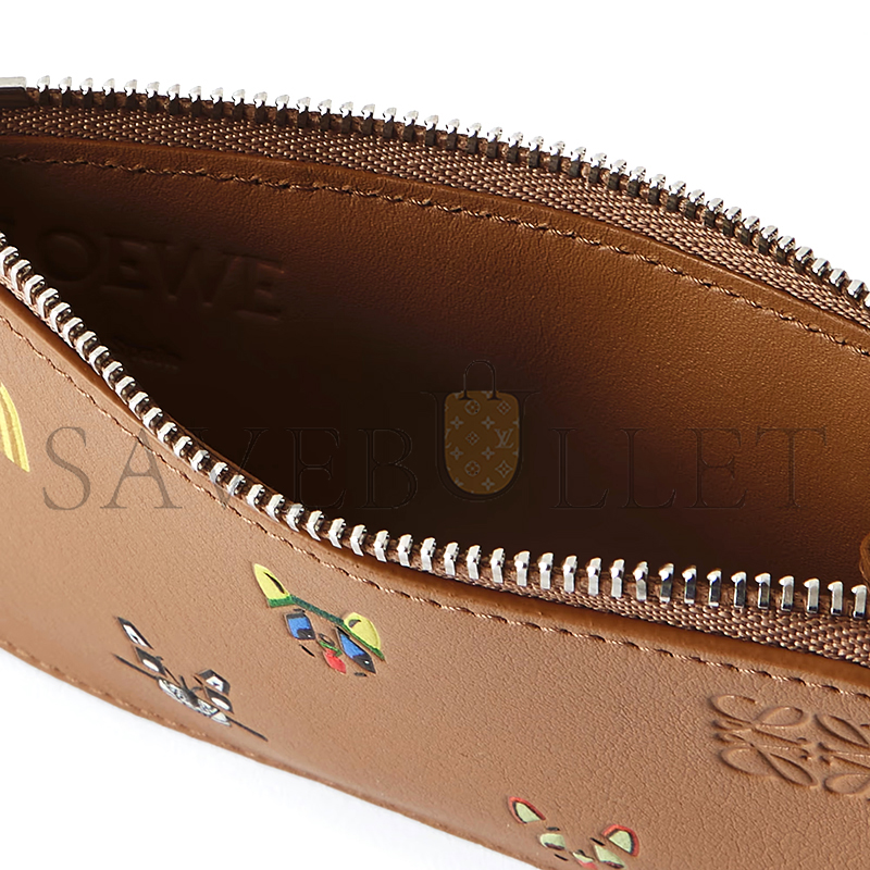 LOEWE CATS COIN CARDHOLDER IN CLASSIC CALFSKIN C643Z40XAH (13*7.5cm)